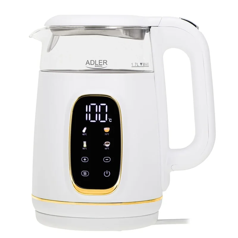 Електричний чайник Adler AD 1305 White Gold LED 1,7 л