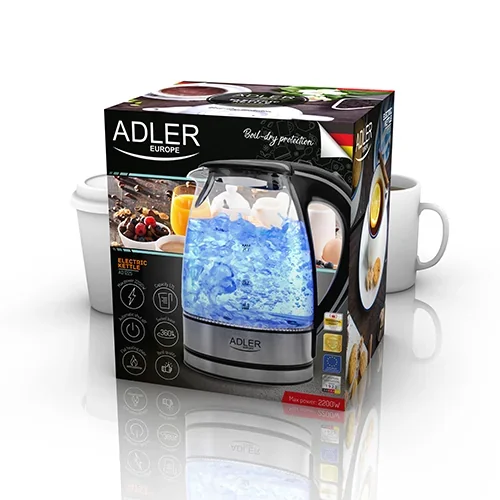Електрочайник Adler AD 1225 Glass 1,7 л