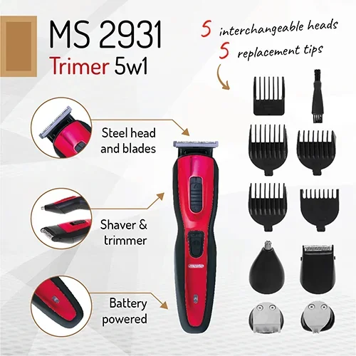 Тример Mesko MS 2931 5-в-1 для догляду за бородою
