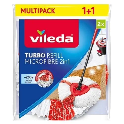 Комплект змінних насадок для швабри Vileda Turbo 166142, 2 шт.