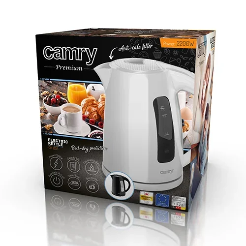 Електричний чайник Camry CR 1255 White 1,7 л