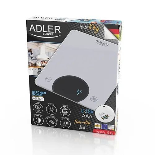 Кухонні ваги Adler AD 3173s LED дисплей / точність до 10 кг