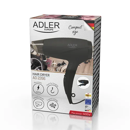 Фен Adler AD 2266 1200 Вт компактний для подорожей та дому