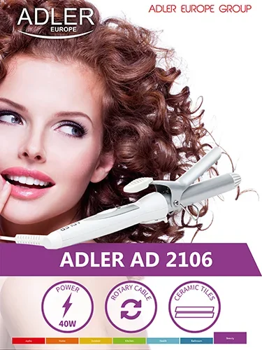 Плойка для завивки Adler AD 2106 керамічне покриття 25 мм