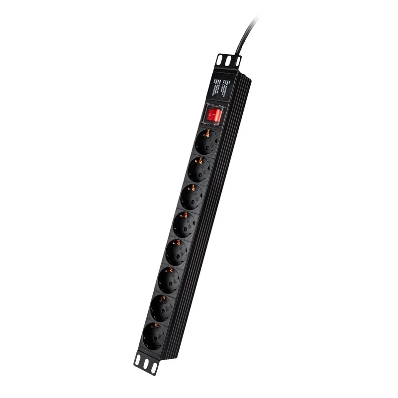 Подовжувач LogicPower на 8 розеток 220В 16A 1U 19"