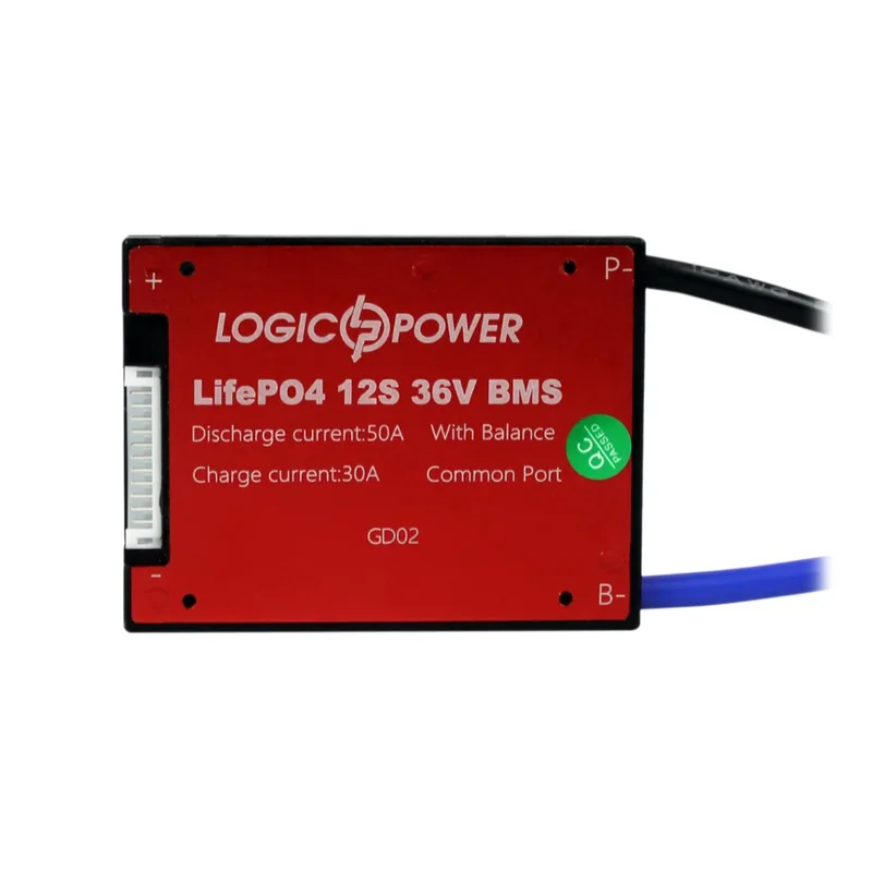 BMS плата LogicPower LiFePO4 36V 12S 50A/30A
