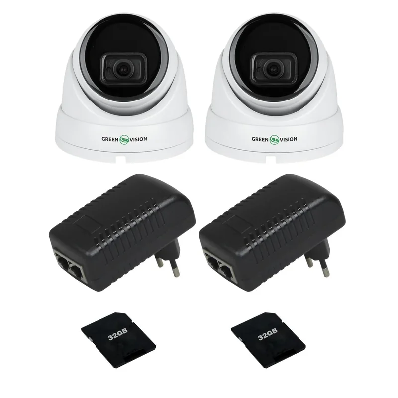 Комплект відеоспостереження GreenVision GV-809 з розпізнаванням облич