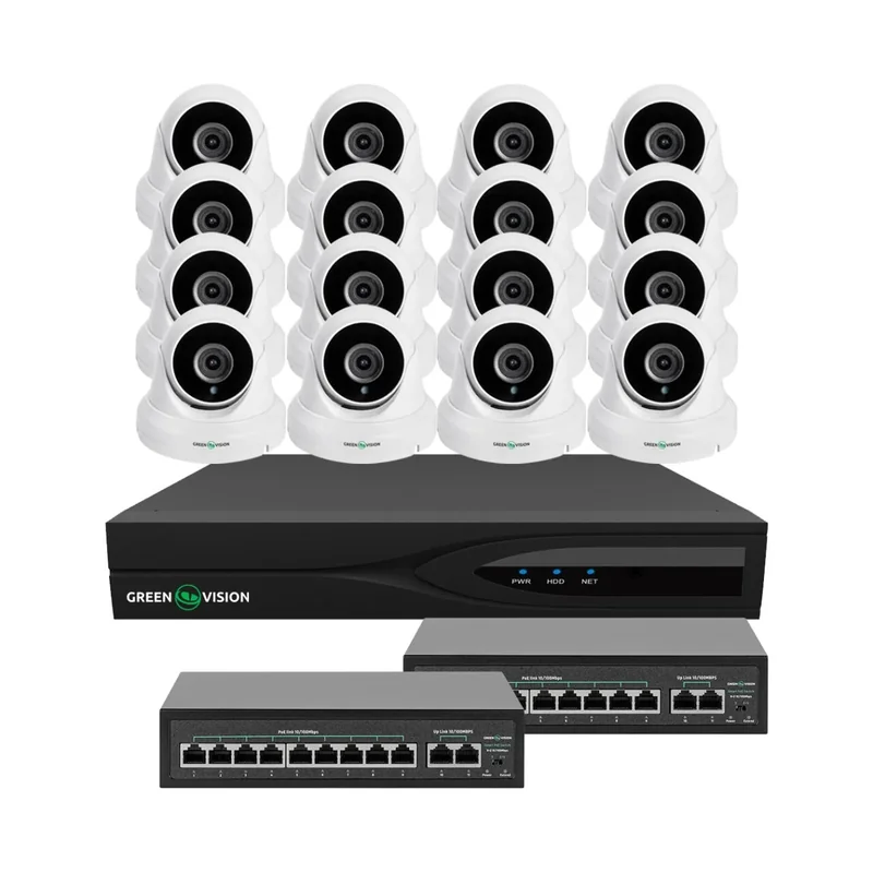 Комплект відеоспостереження GreenVision GV-IP-K-W83/16 5 МП