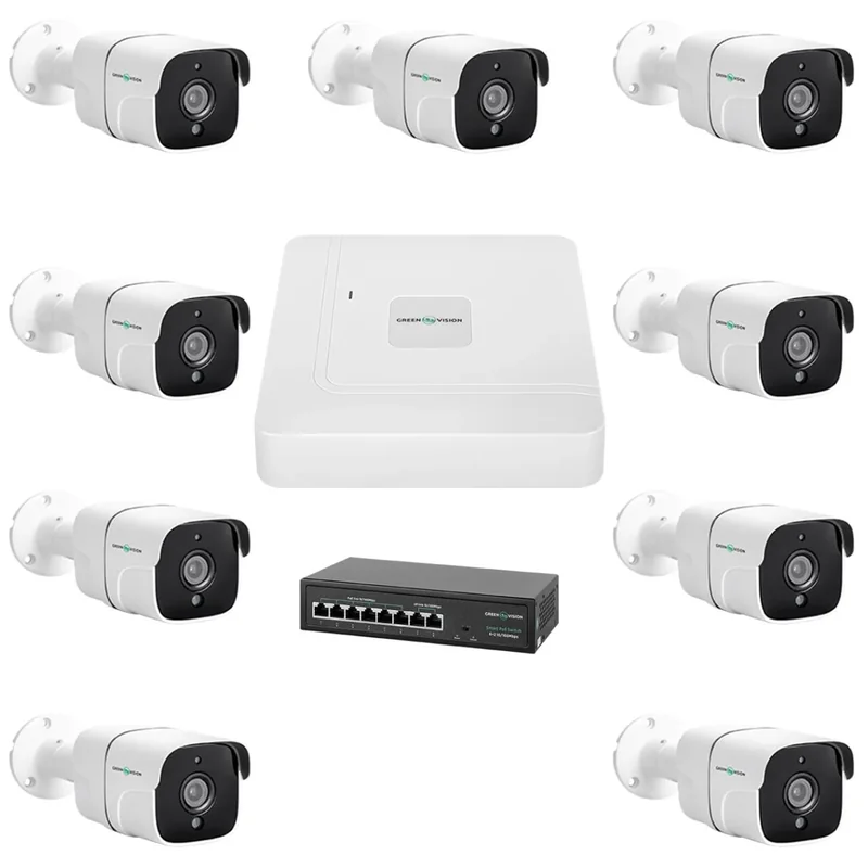 Комплект відеоспостереження GreenVision GV-IP-K-W78/09 5MP