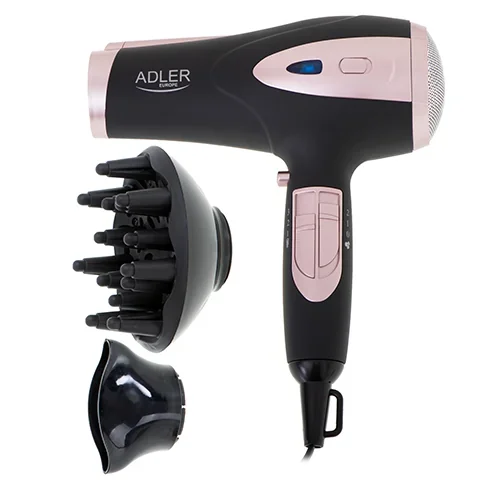 Фен Adler AD 2248 Black 2200 Вт з іонізацією