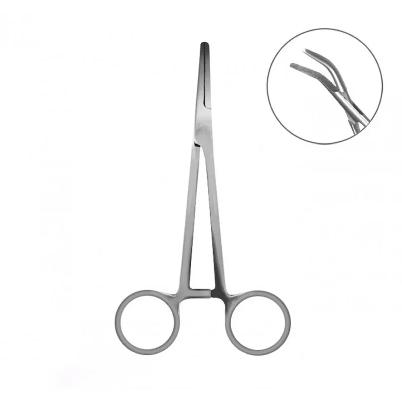 Вигнуті щипці Delphin Curved Forceps 17,5 см для зняття гачка
