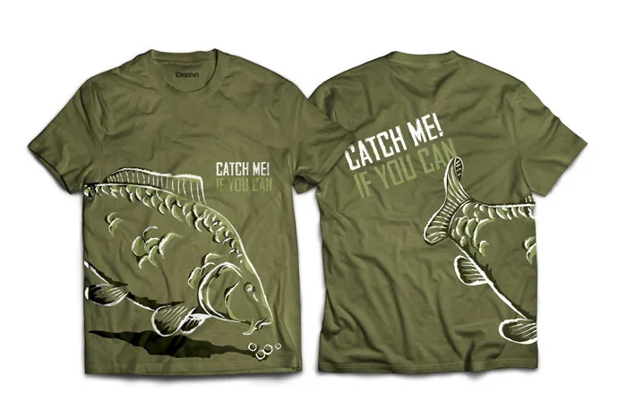 Футболка для риболовлі Delphin Catch me! Carp, M