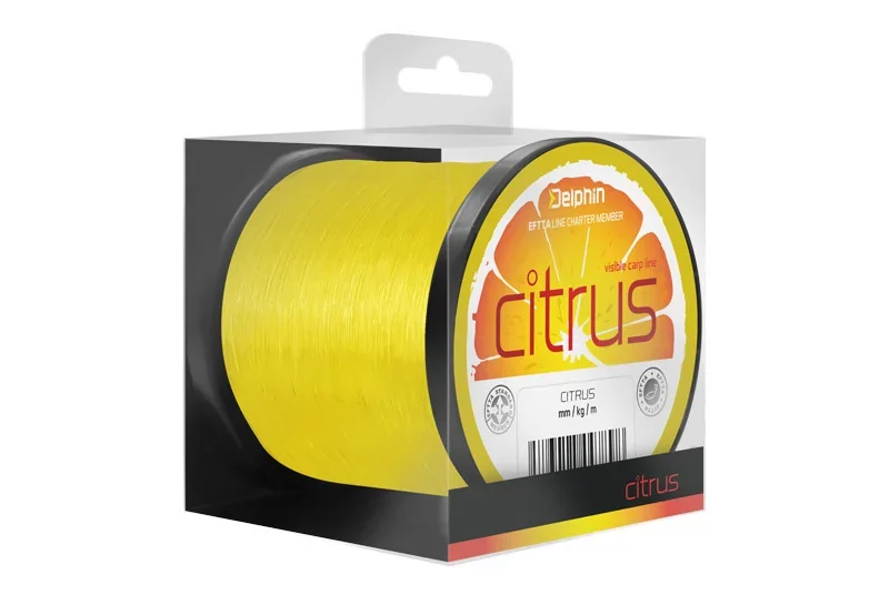 Коропова волосінь Delphin CITRUS 1200 м 0.30 мм 15 lbs жовта